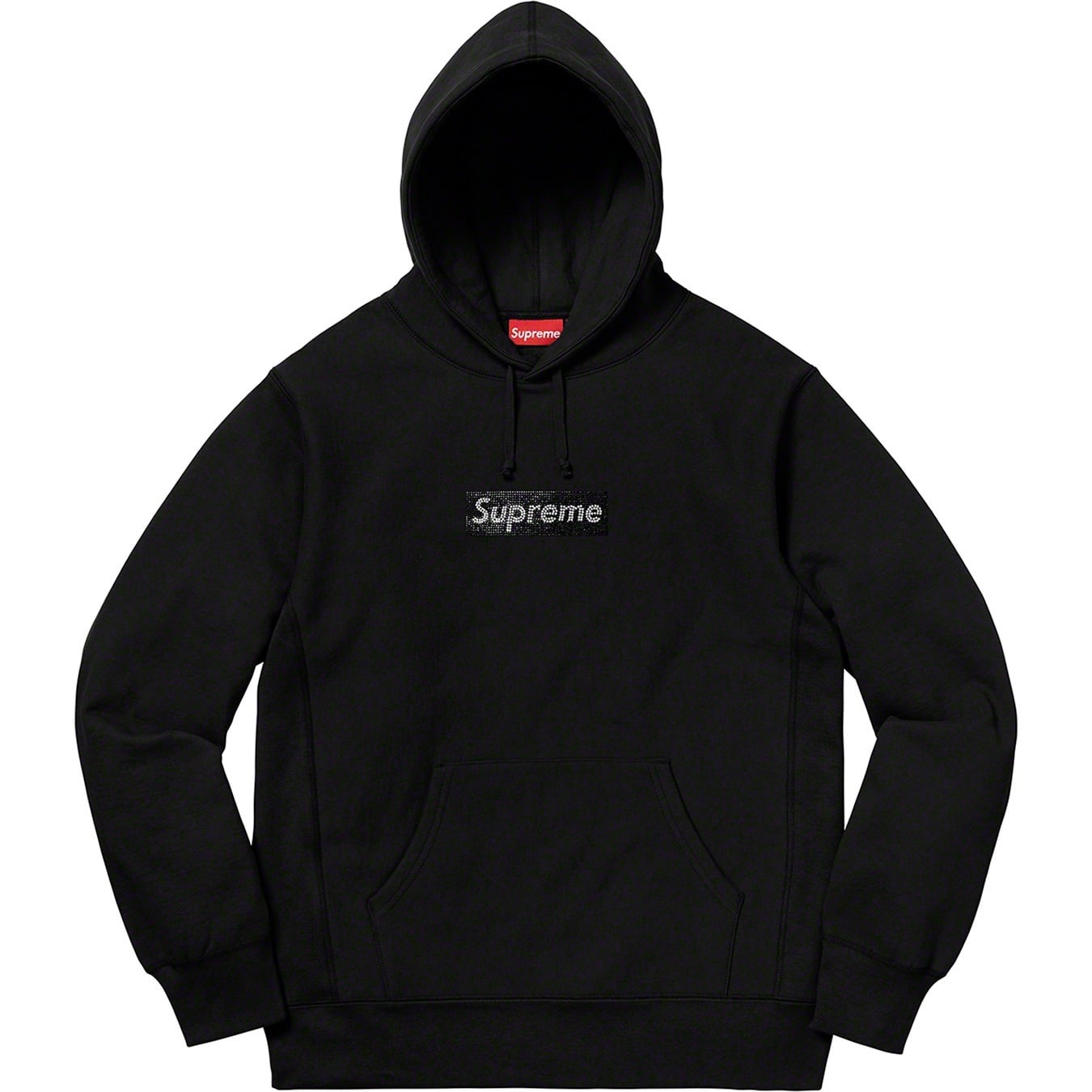 Supreme®/Swarovski® Box Logo Hooded Sweatshirt view 2